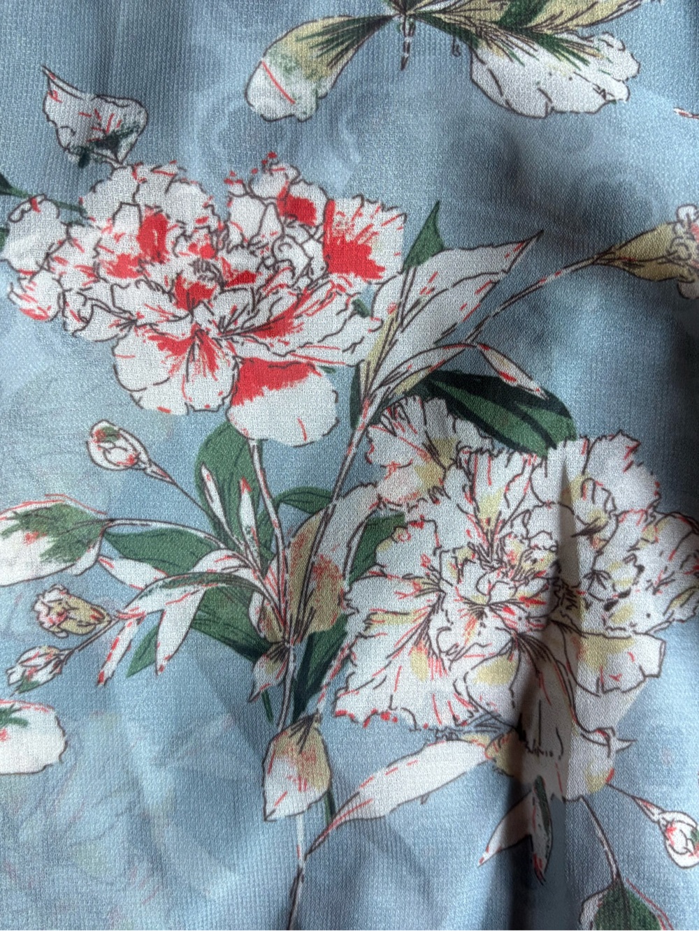 Floral & Geo Print Kimono- Swim Cover Up- Sage and White- Size XXL - Picture 11 of 11